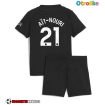 Otroške Nogometnih dresov Manchester City Rayan Ait-Nouri #21 Gostujoči 2025-26 Kratki rokavi (+ hlače)